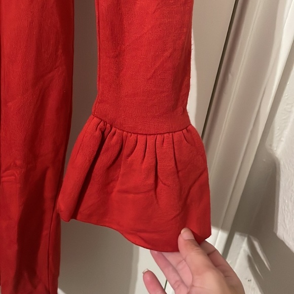 "LOU & GREY" BRICK LONG BELL SLEEVE SHIFT SWING TRAPEZE LOUNGE DRESS SIZE: M - Picture 9 of 9